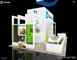 20x40 Île booth design by Pro-X Exhibits